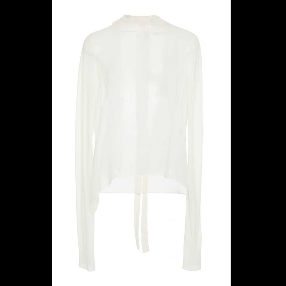 Danielle Frankel Sheet Silk Backless Top - Pearl Ivory